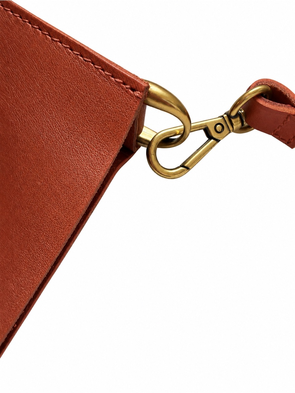 Madewell Cognac Brown Leather Crossbody saddle Bag Adjustable Strap - Picture 4 of 11